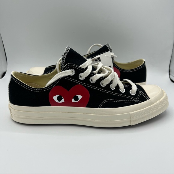 NWB Converse Chuck Taylor All-Star 70s Ox Comme des Garcons PLAY Black Sneakers - Picture 2 of 8